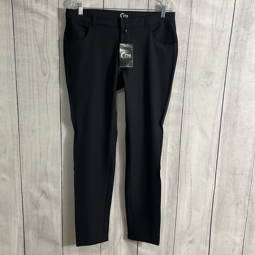 Zyia Active Men's Black Office Chino Pants 32" Size L - NEW